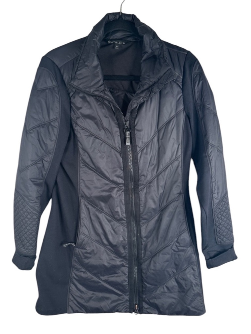 Athleta Women's Black Lightweight Outdoor Hiking Puffer Jacket‎ Size Medium